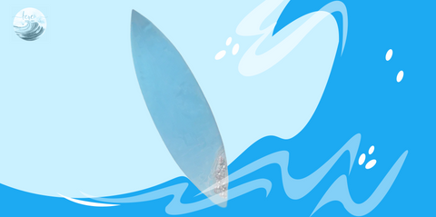 White sand beach surfboard art