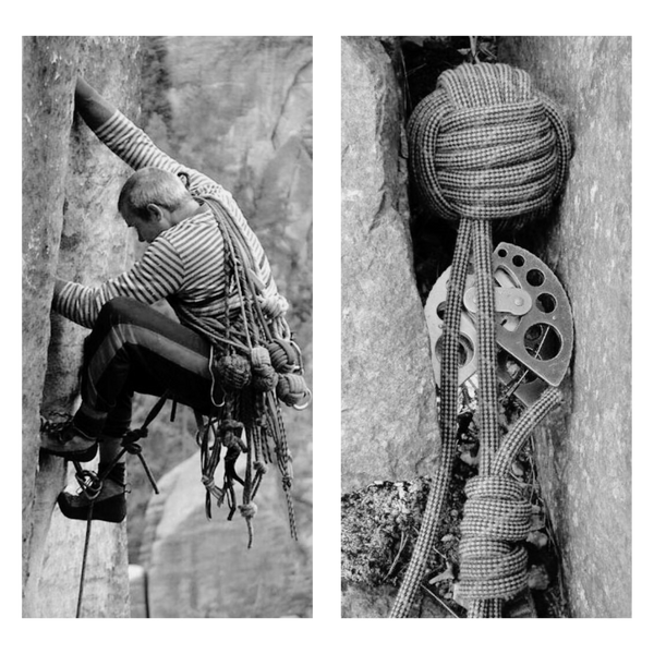 Monkey Fist knot in trad climbing