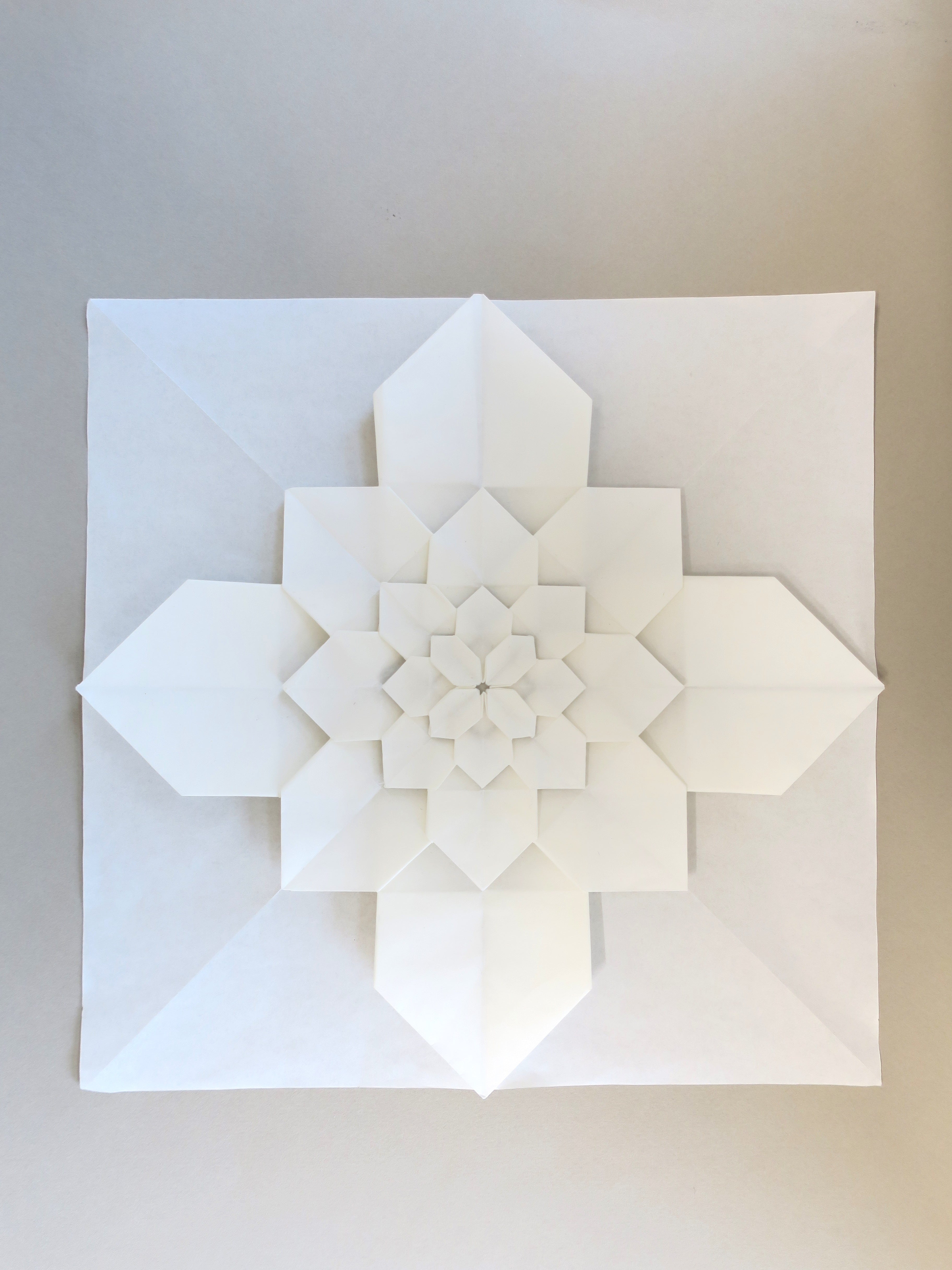 Origami Hydrangea Flower Tessellation