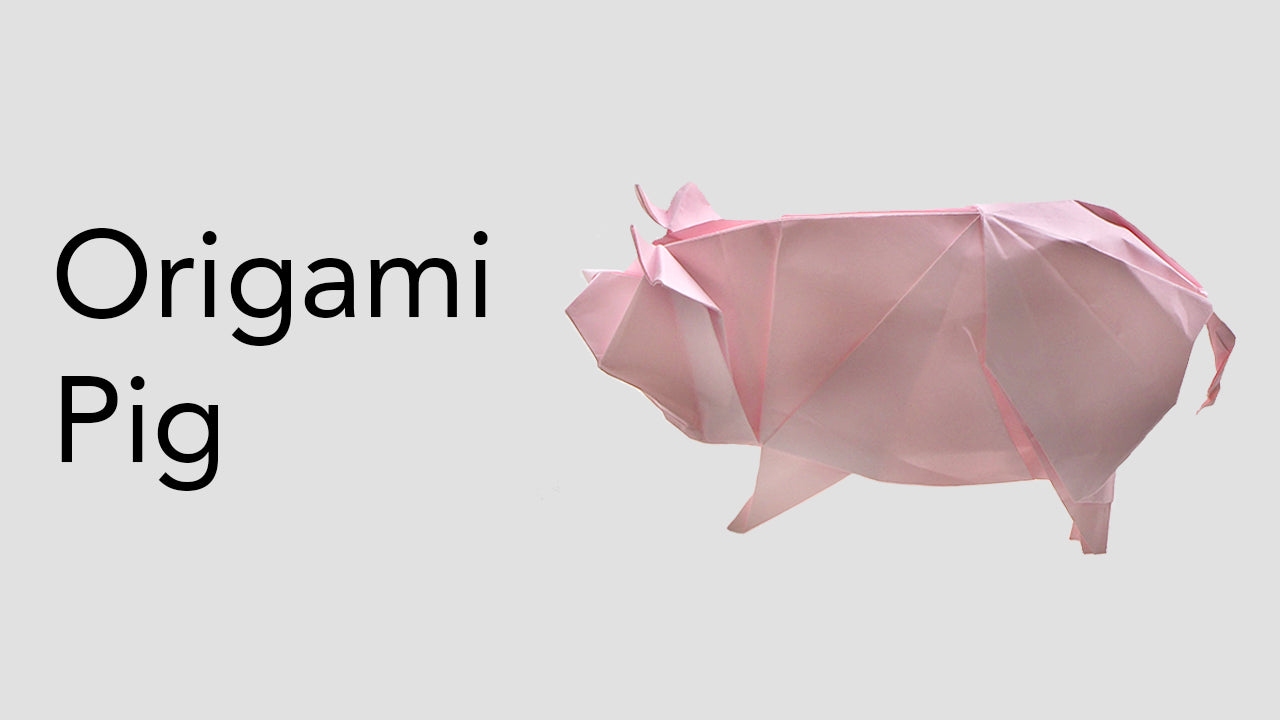 tutorial for an origami pig, designed by jeong jaeil