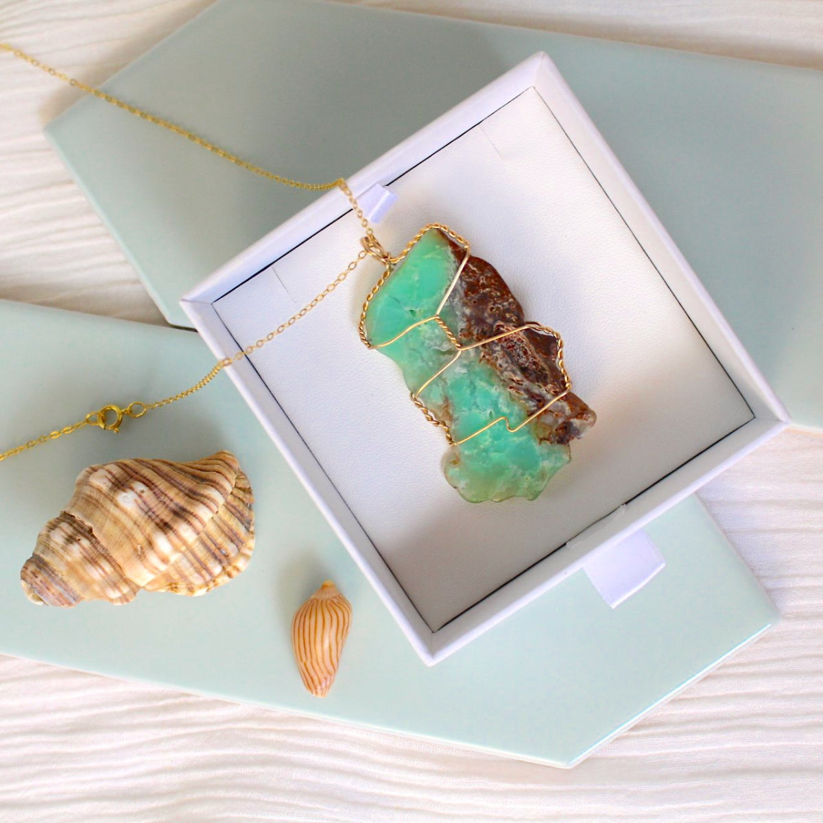 chrysoprase crystal necklace