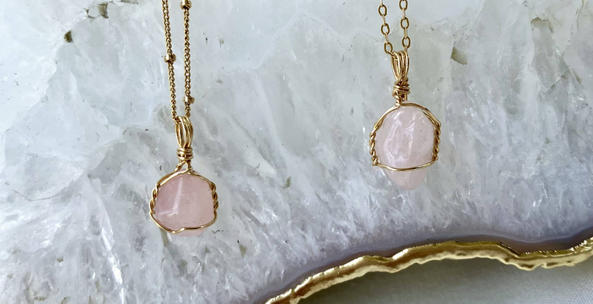 rose quartz jewelry gifts for mothers day