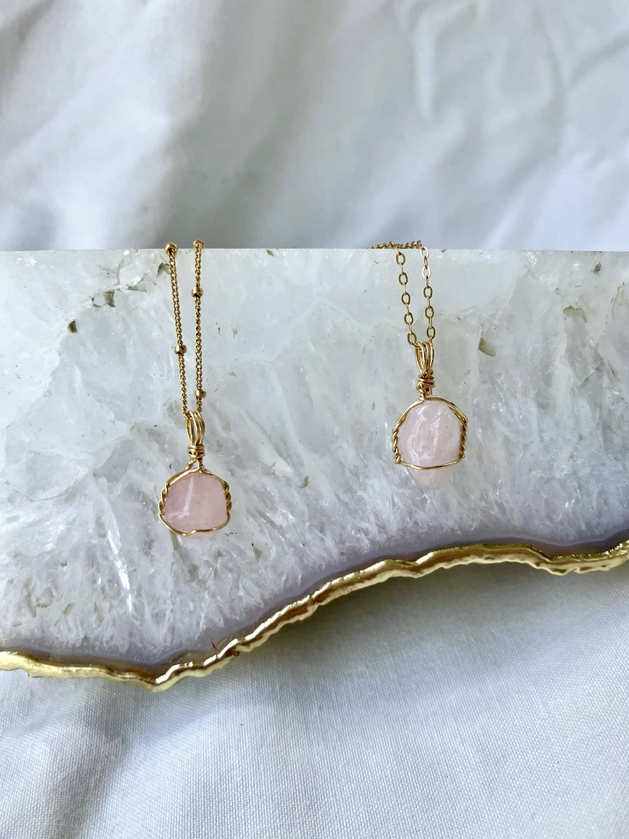 rose quartz crystal jewelery gift australia