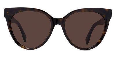 Fendi Fe40014u Brown Monogram Cat Eye Sunglasses in Black