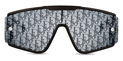 Black DiorXtrem MU monogram mask acetate sunglasses, DIOR