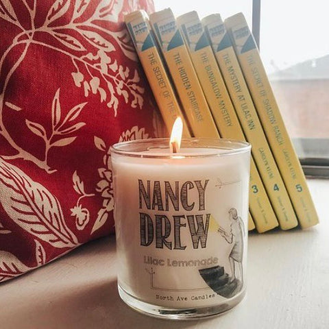 Nancy Drew Book Candle -- Mystery Book Aesthetic -- Gift for Mystery Lover