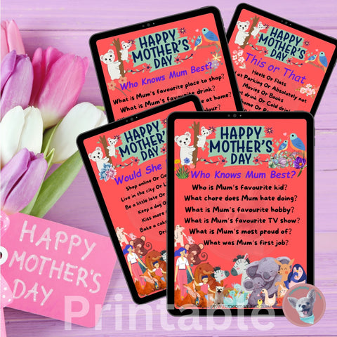 Free Mother's Day Printable Games for download to celebrate Mother's Day