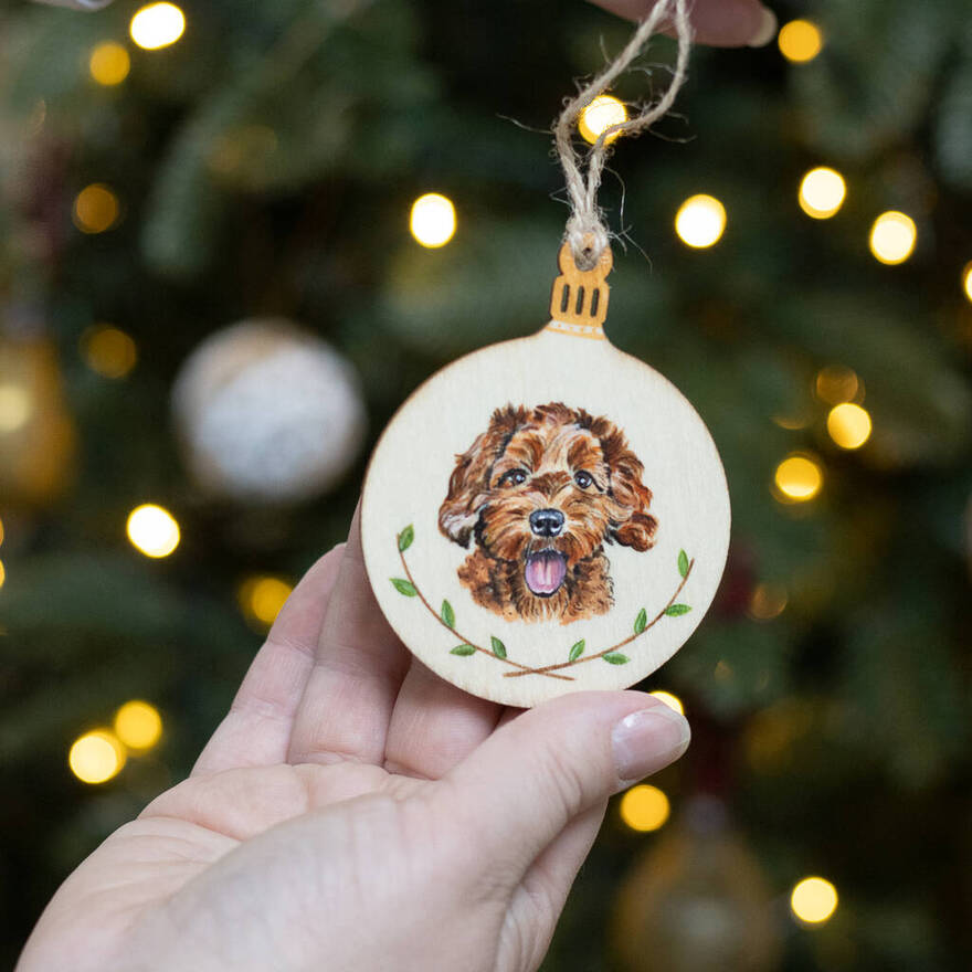 Pet Portrait Christmas Tree Decoration