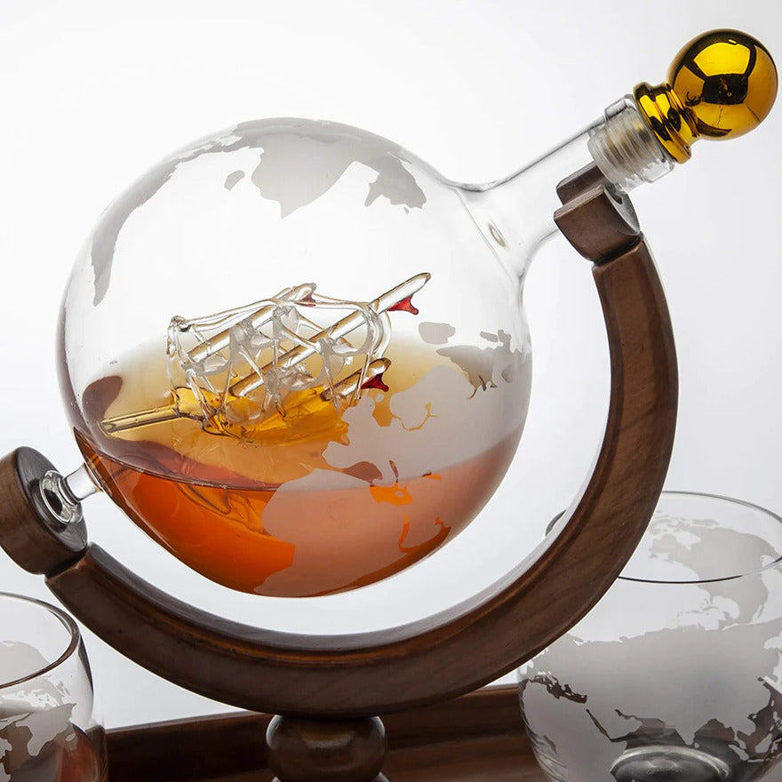whisky globe decanter