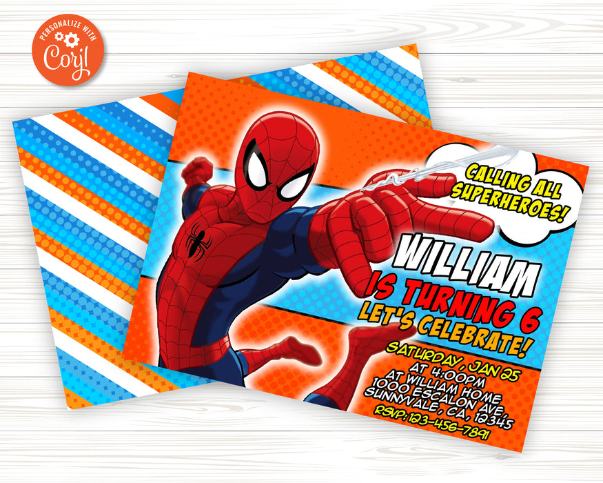 Spiderman Birthday Party | Spiderman Birthday Party Ideas | Spiderman  Invitations – kidszoneparty