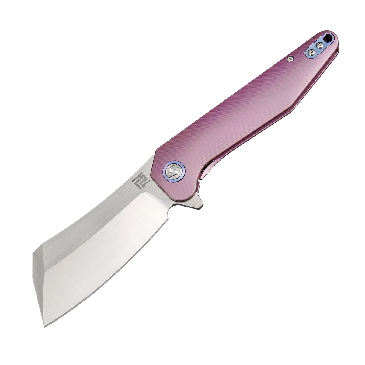 Artisan Cutlery Shark ATZ-1707GD: Damascus Blade, Titanium Handle