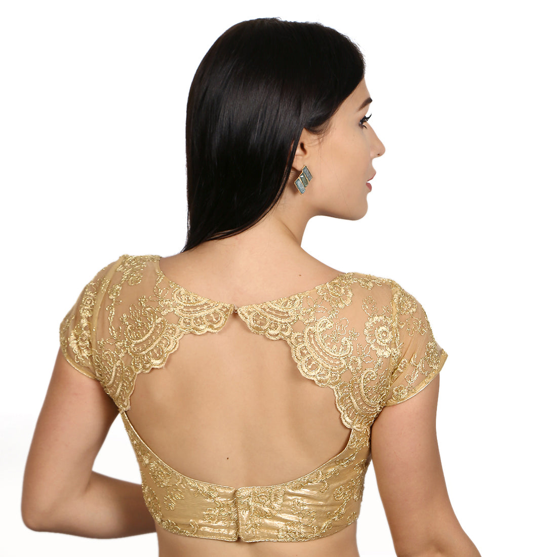 Gada Sisters Gold Saree Blouse for Women Readymade Designer