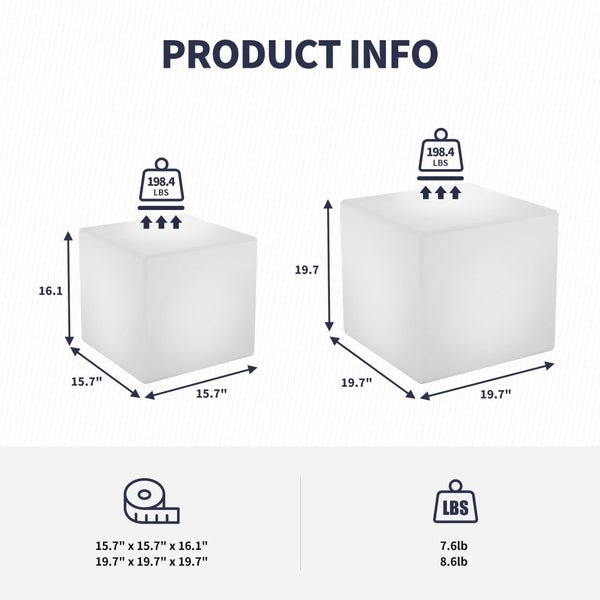 Mjkone 20 Colos Changing LED Light Cube