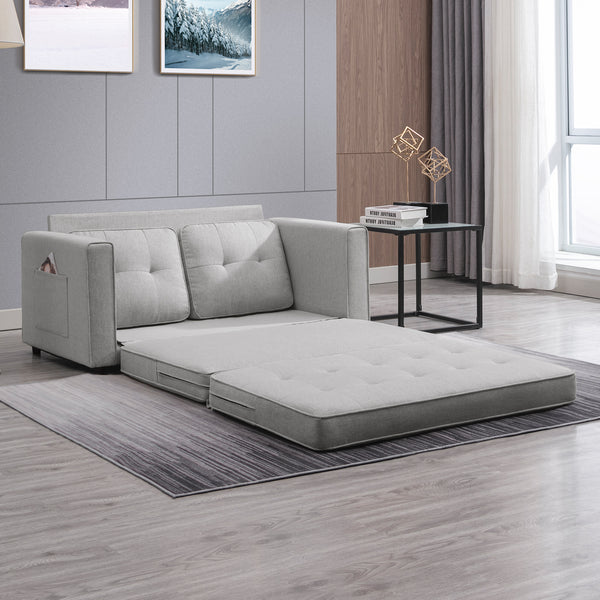 Mjkone 3-in-1 Sofa Bed Convertible Upholstered Loveseat