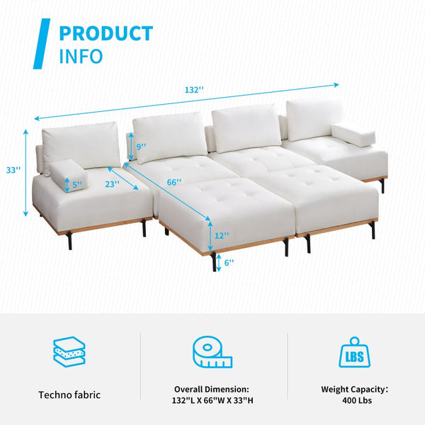 Mjkone Minimalist Design Free Combinatio Modular Sectional Sofa