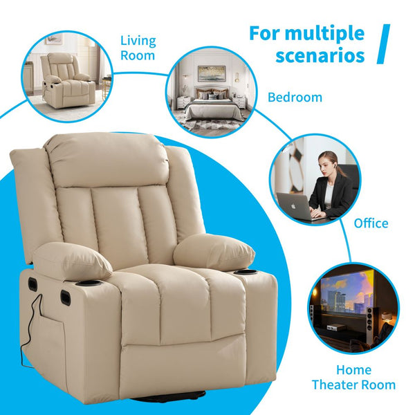 Mjkone Modern Massage Recliner Chair