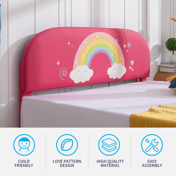 Mjkone Toddler Bed Frame with Full Headboard