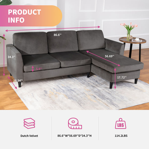 Modern Convertible Sectional Couch