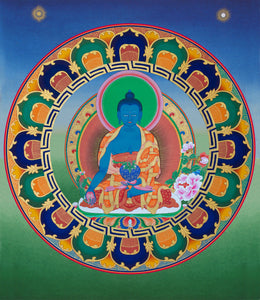 Medicine Buddha in Lotus Ring