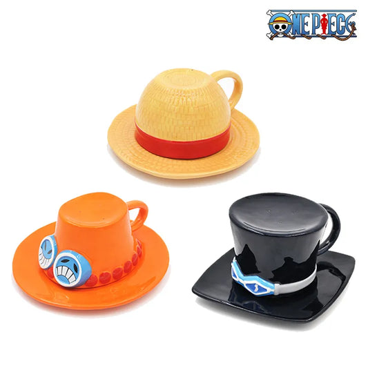 New Anime Periphery One Piece Luffy Cask Cup Glass Cup with Lid