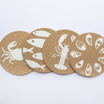 Round cork coasters 100mm - 6 stk. - Cork placemats and coasters