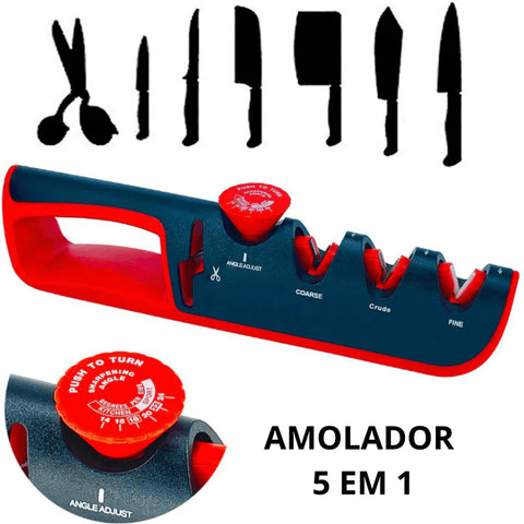 Afiador Amolador Manual de Facas Diamantado Vermelho CBRN15597 Commerce  Brasil