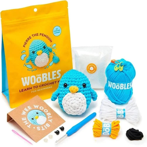 Beginner Stuffed Animal Crochet Kit - Pierre the Penguin
