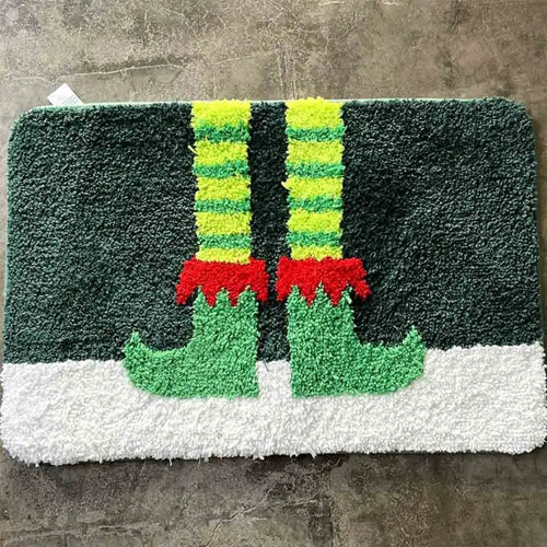 Latch Hook Kit - Rug Making Kit - Christmas Elf Stockings 40 x 60cm
