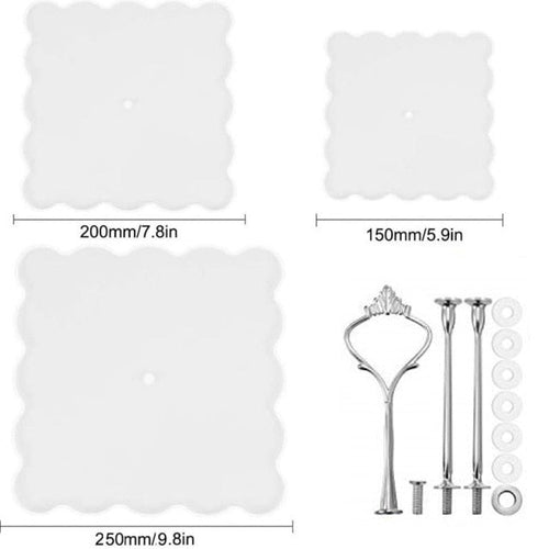 3 Layer Cupcake Stand Silicone Epoxy Mould Kit