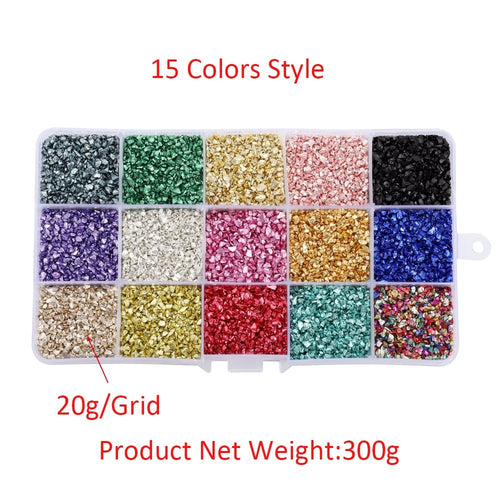 300gms 15 Grid/Box Crushed Stones Mix Ins