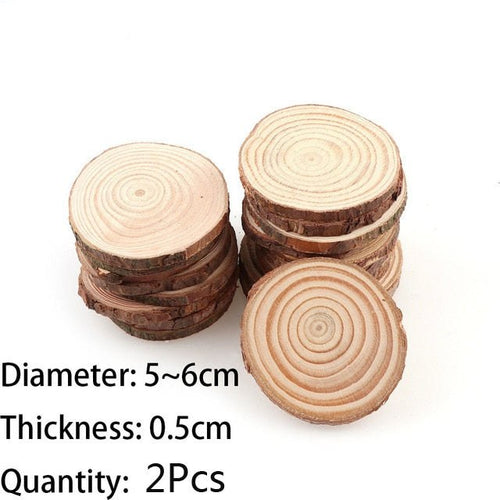 5-22cm Natural Unfinished Round Wood Blank