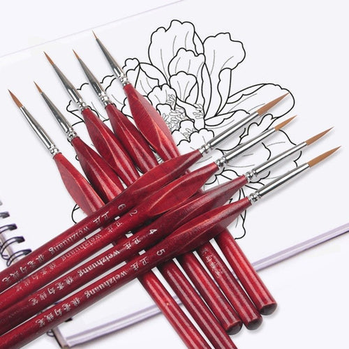 6Pcs Extra Fine Paint By Numbers Brushes Set