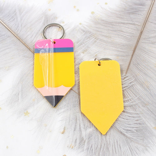 Acrylic Blank Pencil Key Ring Teacher Appreciation Gift