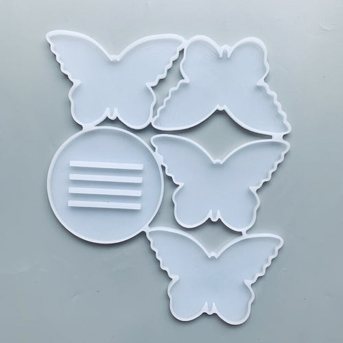 Butterfly Coaster and Stand Silicone Moulds Set