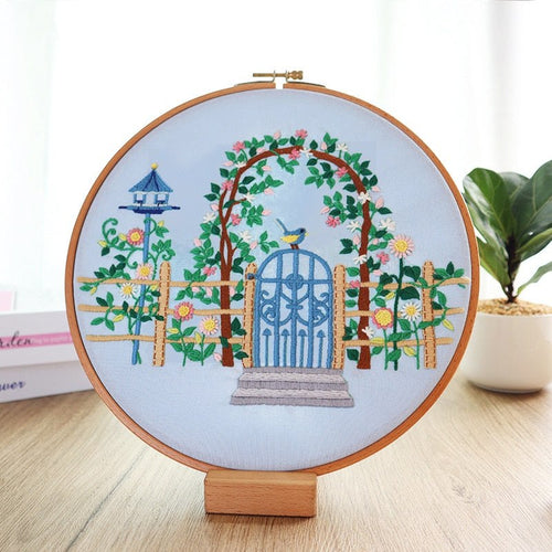 DIY Embroidery Kit - Garden Gate