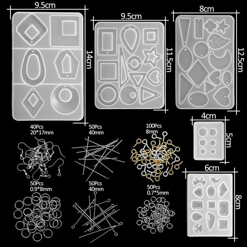 DIY UV Resin Earrings Silicone Casting Moulds Kit