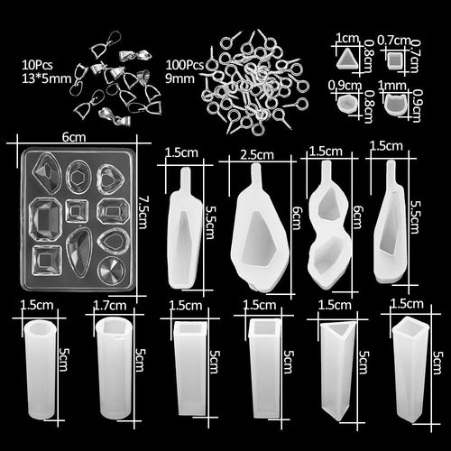 DIY UV Resin Jewelry Pendant Silicone Casting Mould Kit