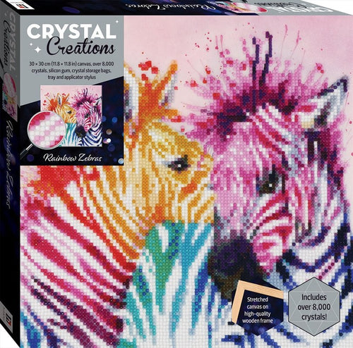 Diamond Painting Kit - Rainbow Zebras Medium Canvas