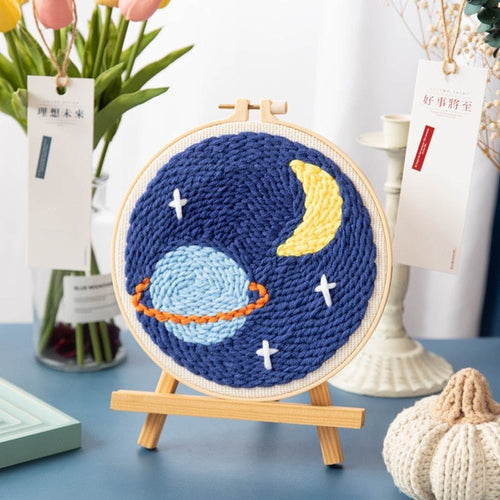 Embroidery Scenery Punch Needle Kits - Into Space