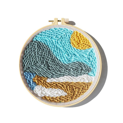 Embroidery Scenery Punch Needle Kits - Sea Side