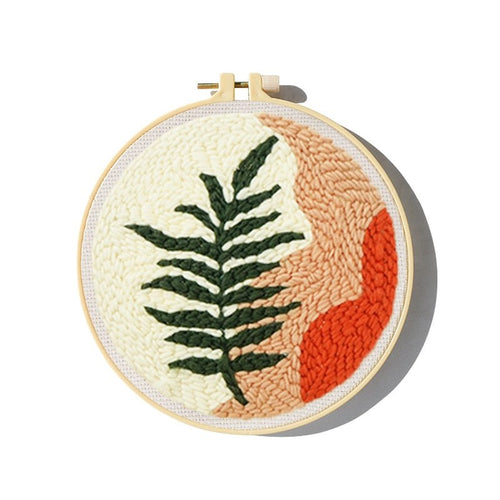 Embroidery Scenery Punch Needle Kits - Summer Fern