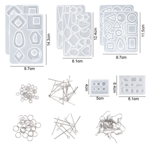 Epoxy Resin Silicone Earring Mould Kit - Set 6