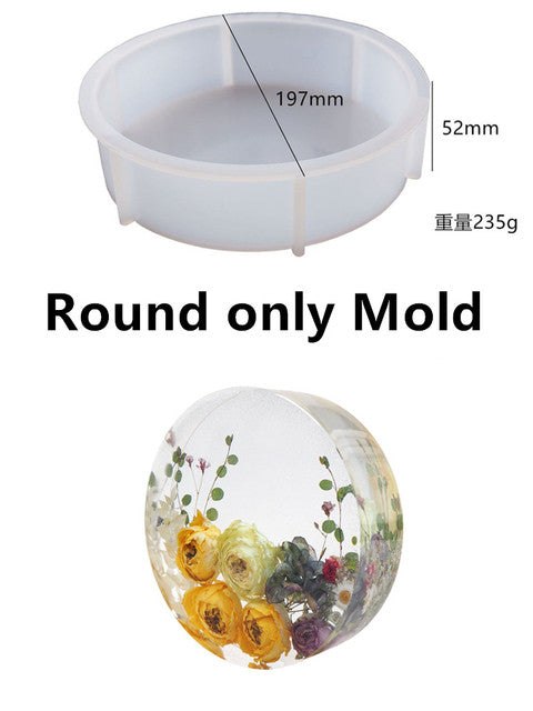 Large Round Epoxy Resin Silicone Mould