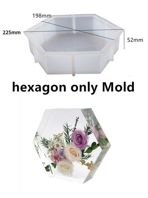 Large Hexagon Epoxy Resin Silicone Mould