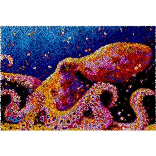 Latch Hook Kit - Rug Making Kit - Under The Sea Octopus 102x69cm