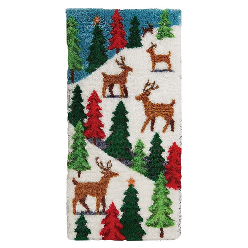 Latch Hook Rug Making Kit - Christmas Tree and Reindeer 50x100cm