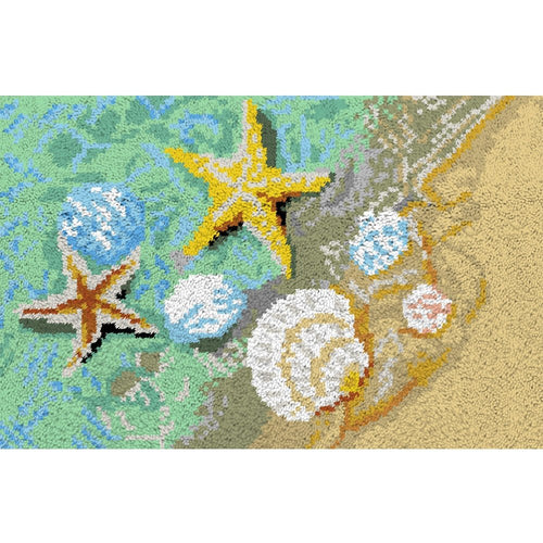 Latch Hook Rug Making Kit - Seaside Starfish 45X70 CM