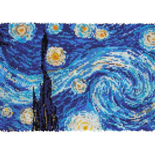 Latch Hook Rug Making Kit - Starry Night 60x90cm