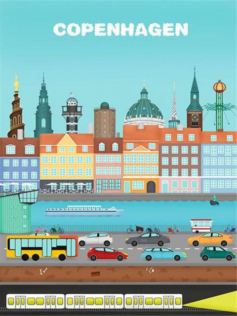 Paint By Number City Landscape - Copenhagen