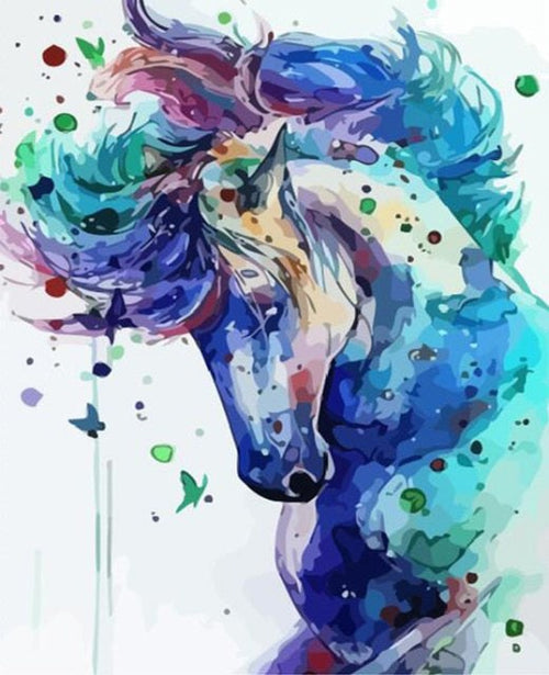 Paint By Numbers - Blue Horse